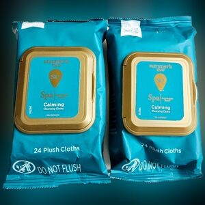 NWT 》2×《Summer's Eve Spa Calming Cleansing Cloths 24 Plush Cloths per pack!
